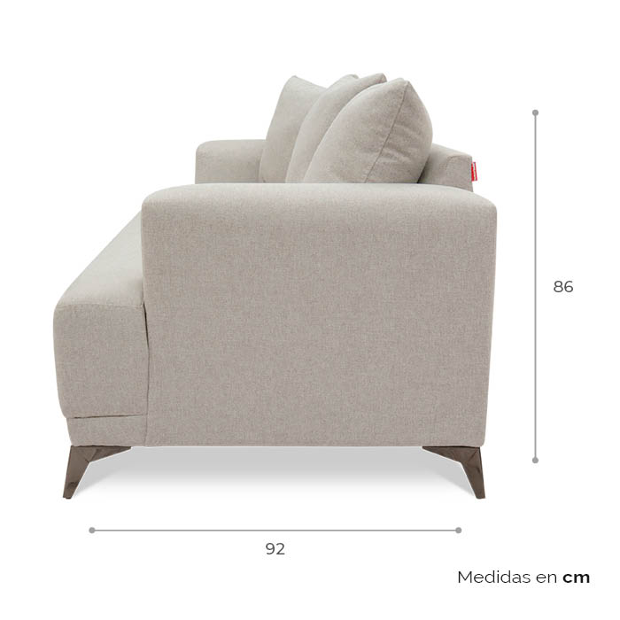 Sofa Tela Taupe Bria | Sofá | salas